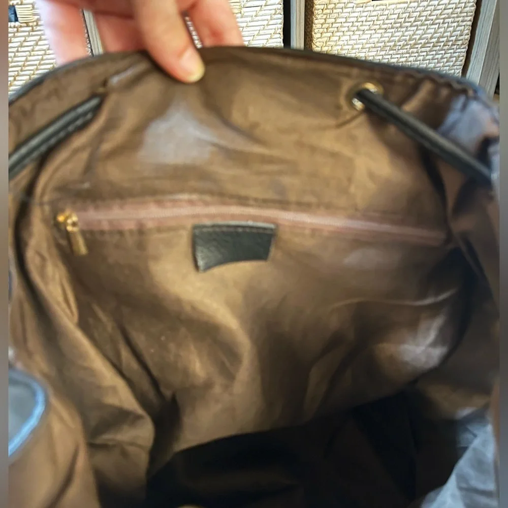 Black Leather Backpack
